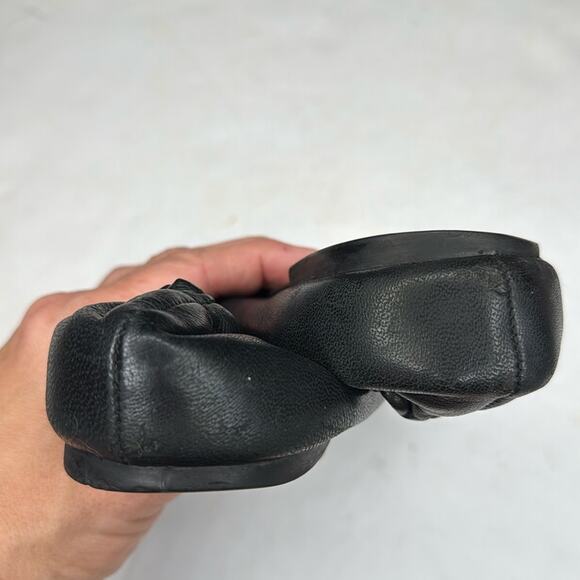 TORY BURCH Classic Reva Gold Metal Logo Black Ballet Flats S-327 SZ 8.5 - Picture 7 of 9